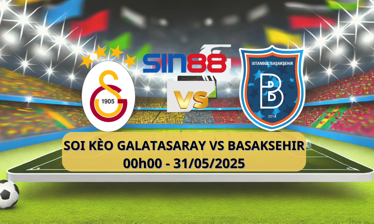 Áp phích trận đấu Galatasaray và Basaksehir, sử dụng làm nền cho banner thông báo giải đấu CS2.